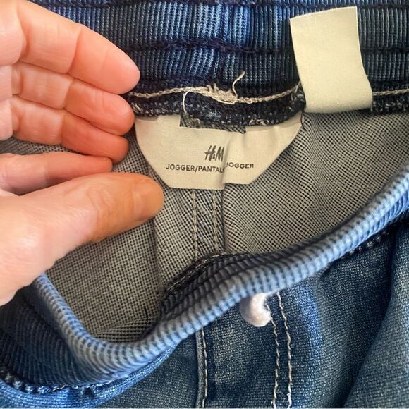 H&M kids Blue Denim Jogger Pants size 7 - Picture 5 of 7